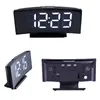 Horloge numérique de bureau LED Clock de table de table électronique ALARME POUR CHAMBRE COURT CURVE COURT LETTRE SMART AVEC FONCTION SNOOZE