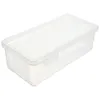 Plates Bread Storage Box Square Fruit Canister Spaghetti Container Refrigerator Holder Plastic Bin Lid Fridge Sealing Case Bracket
