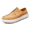 Casual Shoes Outdoor Men's Super Lightweight Suede Leather Men Comfortable Loafers Sneakers White Flats Oxfords Boat