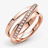 Cluster Rings 2024 Princess Tiara Crown Sparkling Love Heart CZ For Women Engagement Sieraden Verjaardag
