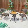 Table de patio extérieure et chaises