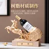 Harts Horse Wine Rack Figurer Interiör Bottle Holder Storage Ornament Home Living Room bordsdekorationer