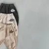 Calça 2022 outono novo casual calças de veludo solto casual menina menina simples nuvens impressas calças garoto meninos grandes pp calças de harém soltas