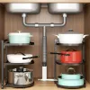 2/3/4 lagen keukenhouder pot gelaagde opslagrekken kast riooltafel hoekrek pot pan organisatoren keuken accessoires