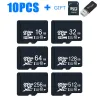 Cartes 10pcs TF SD Carte 1 Go 2 Go 4 Go 8 Go High Speed Class10 Carte mémoire flash d'origine 64 Go 128 Go 16 Go 32 Go Micro TF Carte pour smartphone