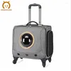 Cat Carriers Pet Rolling Carrier Dog Puppies Travel Trolley Wheeled Breathable Stroller Comfort Removable Whe
