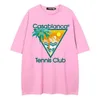 Hawaiian short sleeved t-shirt for mens Instagram trendy brand pure cotton top summer trend loose fitting versatile t-shirt