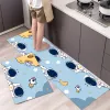 Anti-Slip Kitchen Mat Cute Cat Dog Long Strip Area Rug Home Entrance Doormat Hallway Living Room Carpet Bathroom Floor Mat