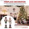 Arts and Crafts 36cm Nutcracker Soldier Puppet Wooden Handicraft inerbread Man Doll Desktop Ornament Home Decoration Navidad Christmas ift L49