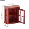 1:12 Dollhouse Miniature Wall Mount Cabinet Hanging Storage Organizer Cupboard Furniture Model Doll House Decor Toy Accessories