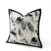 Pillow White Black Pillows Abstract Case Retro Ivory Decorative Cover For Sofa Chair 45x45 Living Room Home Decorations