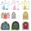 Miniatura FAIRY GARDAR DEVIZIONE DIY Ornamento in legno Craft Craft Kit per porte elfo regalo Gift Upsor Decor Doll House Accessori per la casa