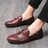 Casual schoenen Golden Sapling Leopard Loafers Fashion Party Heren Comfortabele rijen Vrije vrijetijds Men Loafer Slip op mocassins