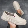 Casual Shoes Spring And Autumn Luxury Loafers Men's Slip-on Thick-soled Fashion Business Formal Outdoor Leather With Thick Soles