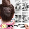 1/20pcs BBB Barret pour femmes Bobby Pin Metal Black Hairpins Snap Clips Clips Hair Cairgrip Fix Hair Styling Accessoires