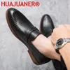 Sapatos casuais moda de couro masculino vestido formal masculino no clássico Oxford Point Toe Party Office Loaffers Men