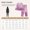 Accueil Vêtements Pyjamas Femmes Starry Sleep Sleep Sleepwear Stars Galaxy Two Piece Aesthetic Pyjama sets à manches longues belles combinaisons surdimensionnées