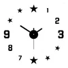 Horloges murales 1pc 40cm Black Star Mute Mute DIY Clock pour le salon CHAMBRE BURIS MOURNAL MAIS