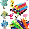 100Pcs Chenille Stem Pipe Kids DIY Creative Toys Crafts Sticks Cleaners Kindergarten Educational Handmade Material Plush Strips