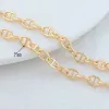 1 Meter 5*7mm 14K Goldfarbe plattierte Messing Oval Kette für Schmuckherstellung DIY Halskette Armbänder Ketten Schmuckzubehör zuzulegen