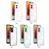 3 i 1 ram Clear Case för Motorola E22 E22I Soft Silicone Hard Back Luxury Armor stötsäkert telefonomslag Moto E22 E22I Motoe22