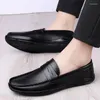 Casual Shoes 2024 Men Boat Business Breathable Loafers Flats High Quality Genuine Leather Slip On Soft Gentleman