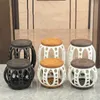 Home meubels plastic vouwkrukken Chinese stijl woonkamer theetafel ronde krukken voetenbank creatieve drum stoel mobiele stoel