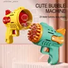 Sable Player Water Fun Kids Rocket Bubble Gun Blower 29/23 trous Bubble Machine Soon Soap Bubbles Toys for Children Girl Boys Outdoor Games Garden L47