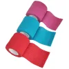 1Roll 2.5 / 5/10 cm * 4,6 m Bandage médical de gaze auto-adhésif Bandages élastiques respirants pour la jambe de poignet de fiche à fixer des sports