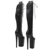 Dance Shoes Leecabe 23CM/9inches Matte PU Upper Pole Dancing High Heel Platform Boots Closed Toe