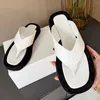 Hausschuhe öffnen der Fei Square Head echte Leder Sandalen Frauen faule Flip-Flops Sommer Outdoor Holiday Beach Schuhe 2024