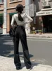 Jeans femminile s-5xl per le donne in stile coran in stile coranio lady temella elegante semplice a vita alta mop pantaloni prevalenti chic prevalenti