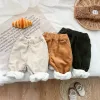 Pantaloni Autunno Inverno Bambini più velluto addensato pantaloni di velluto a coste neonate per pile solide pantaloni casual caldi boia