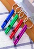 Utomhusprylar Whistles Mini Survival Whistle Multifunction Keychain Aluminium Alloy Cheerleading Souvenir Outdoor Emergency Siren2295374