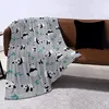 Schattige panda print grijze deken voor kinderen volwassenen super zachte warme pluizige dikke gooi deken voor bank sofa bed kantoor decor cadeau