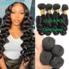 Bahw Hair 12a Brésilien Bundles à vagues en vrac 100% Human Hair 1/2/3/4 / PCS LOVE WAVE NATUREL NOIR PRIX CAS CAS CHEAU REMY Extension de cheveux