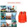 1-5pcs turuncu hayat yeleği yetişkin çocuk can yeleği otomatik şişme yüzme balıkçı ceketi güvenlik yeleği yüzme için sürüklenme