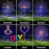 Solar Firework Lights Dekorativa sollampor Vattentät DIY Form Landscape Outdoor Decor for Pathway Backyard Lawn