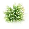 Decorative Flowers Artificial Green Plant Plastic Fake Flower For Bouquet Wedding Spring Grass Planter Home Decor