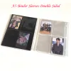 A5 3 Ring Binder Black Pages Refill 4 Pocket Sleeves Double Sided Kpop Photocards Album Trading Cards Toploader Sleeves Polaroid