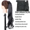 Azqueen Synthetic Long Wavy Ponytail Schwarz Gold Ponytail Perückenhaarstück Hochtemperaturwärmefaserfaser für festliche Party