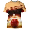 2023 T-shirt da uomo estivo più recente Nome personalizzato Nome Bowling 3D Shirt Stampato 3D unisex Casual Tshirt Gift per Bowling Player DW129