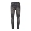 Maschile jeans street fashion maschi retrò blu nera elasticizzante designer strappato in pelle hip hop pantaloni