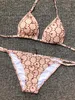 Sexig bikini uppsättning för kvinnor bandage baddräkt topp badkläder baddräkt med hög midja strandkläder
