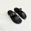Slippers Sandals Slides Female Fashion Banquet Outside Wear Bottom Bottom Beach Word Leather Leather 35-41