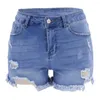 Shorts femminile Donne Denim in vita elegante con altissima ascesa con bordo strappato Multi tasche Slim Fit Closure per l'estate