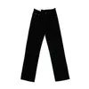 Jeans masculin 2024 Zipper Coréen Version étudiante Pantalon décontracté High Street Straight Loose Jambe Black Baggy Tableau C59