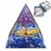 Decoratieve beeldjes Boom van het leven Orgone Piramide Crystal Energy Orgonite Lapis Lazuli Healing Gem Stones Emf Chakra Reiki Meditaiton