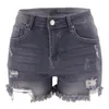 Shorts femminile Donne Denim in vita elegante con altissima ascesa con bordo strappato Multi tasche Slim Fit Closure per l'estate