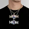 Pendant Necklaces Sublimation Neckchain Unique Mom Pattern Necklace Heat Transfer Collarbone Chain Jewelry Perfect Gift For Mother's Day